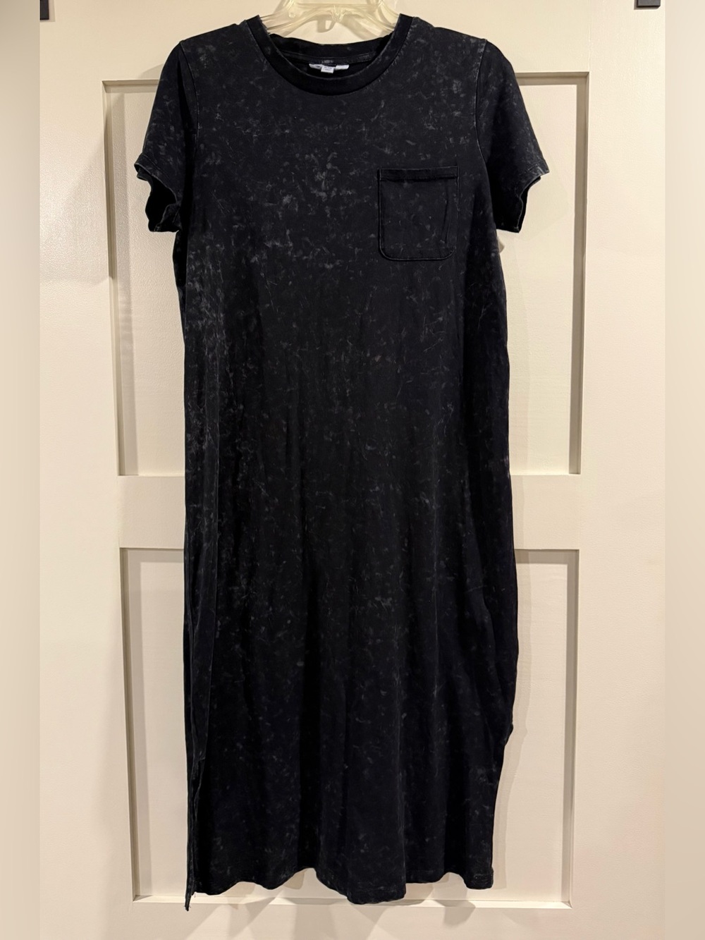 Women’s Black Mineral Wash Pocket T-Shirt Dress